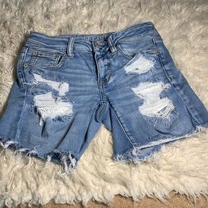 American Eagle jean shorts. Next Level stretch.